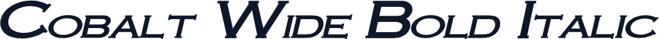 Cobalt Wide Bold Italic
