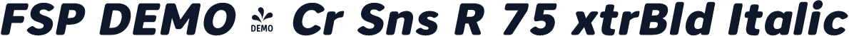 FSP DEMO - Cr Sns R 75 xtrBld Italic