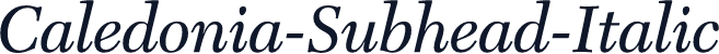 Caledonia-Subhead-Italic