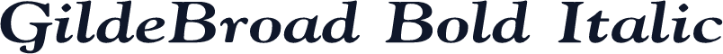 GildeBroad Bold Italic