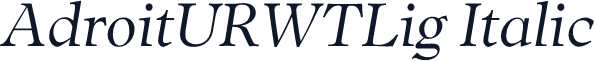 AdroitURWTLig Italic