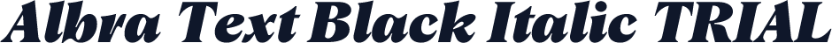 Albra Text Black Italic TRIAL