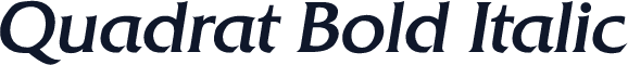 Quadrat Bold Italic
