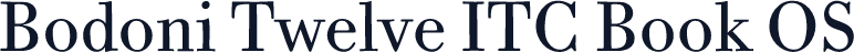 Bodoni Twelve ITC Book OS