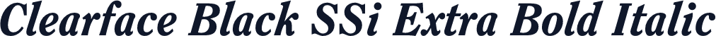 Clearface Black SSi Extra Bold Italic