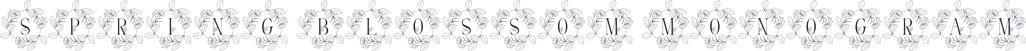 Spring Blossom Monogram