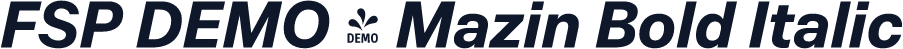 FSP DEMO - Mazin Bold Italic