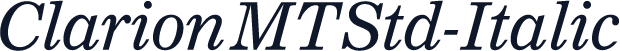ClarionMTStd-Italic