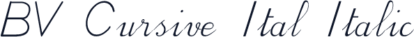 BV Cursive Ital Italic