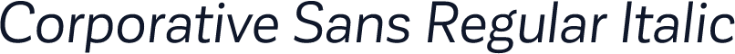 Corporative Sans Regular Italic