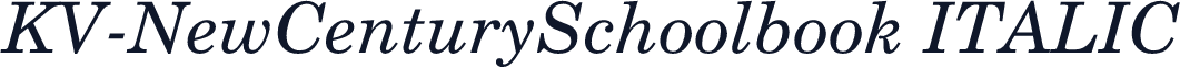 KV-NewCenturySchoolbook ITALIC