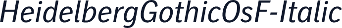 HeidelbergGothicOsF-Italic