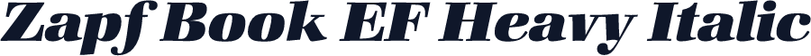 Zapf Book EF Heavy Italic