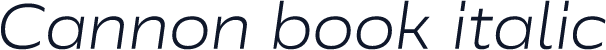 Cannon book italic