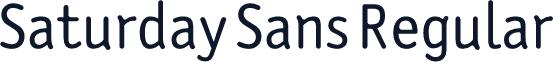 Saturday Sans Regular