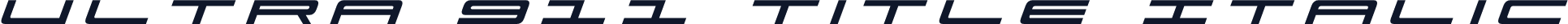 Ultra 911 Title Italic