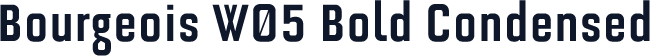 Bourgeois W05 Bold Condensed