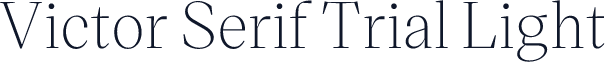 Victor Serif Trial Light