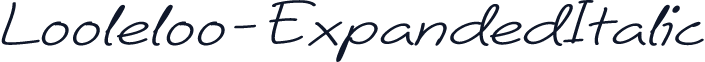 Looleloo-ExpandedItalic