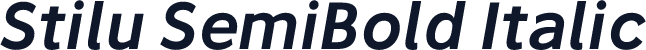 Stilu SemiBold Italic