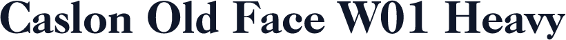 Caslon Old Face W01 Heavy