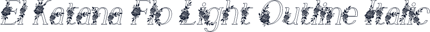 El Katana Flo Light Outline Italic