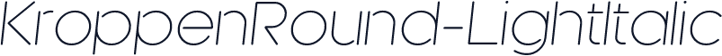 KroppenRound-LightItalic