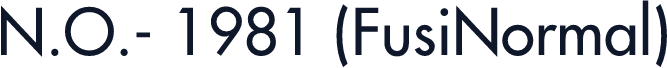 N.O.- 1981 (FusiNormal)