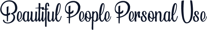 Beautiful People Personal Use
