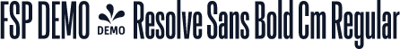 FSP DEMO - Resolve Sans Bold Cm Regular
