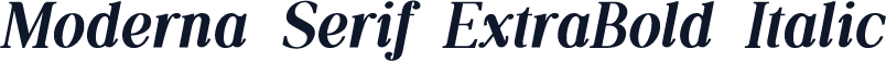 Moderna Serif ExtraBold Italic