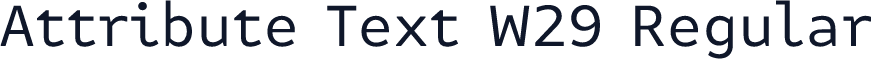 Attribute Text W29 Regular