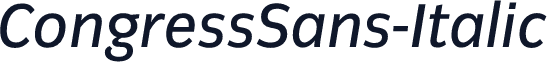 CongressSans-Italic