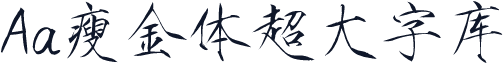 Aa瘦金体超大字库
