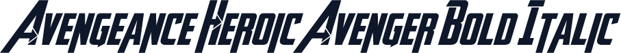 Avengeance Heroic Avenger Bold Italic