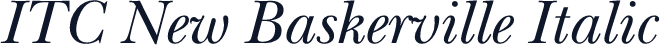 ITC New Baskerville Italic