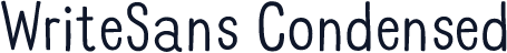 WriteSans Condensed