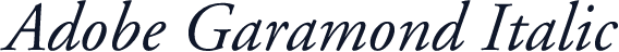 Adobe Garamond Italic