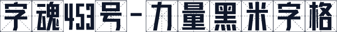 字魂453号-力量黑米字格