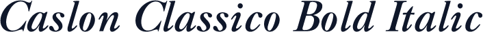 Caslon Classico Bold Italic