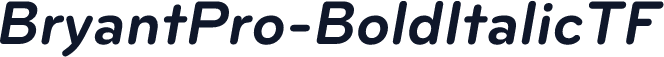 BryantPro-BoldItalicTF