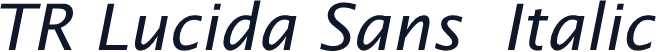 TR Lucida Sans  Italic