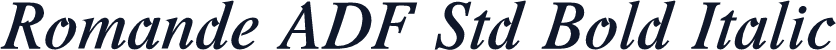 Romande ADF Std Bold Italic