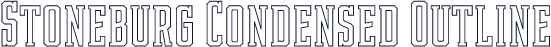 Stoneburg Condensed Outline