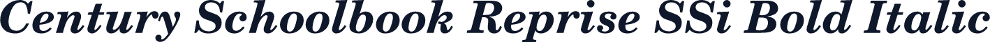 Century Schoolbook Reprise SSi Bold Italic