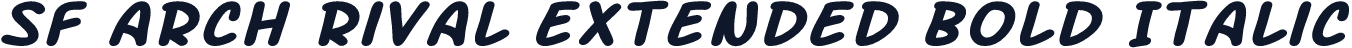 SF Arch Rival Extended Bold Italic