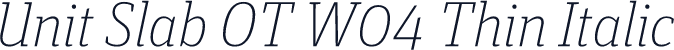 Unit Slab OT W04 Thin Italic
