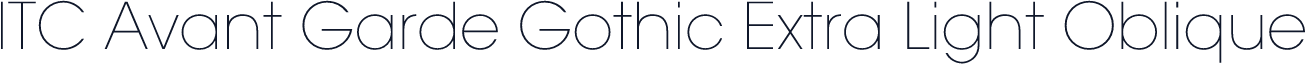 ITC Avant Garde Gothic Extra Light Oblique