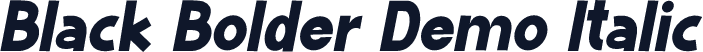 Black Bolder Demo Italic