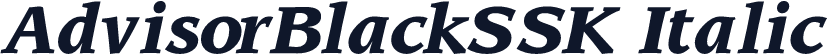 AdvisorBlackSSK Italic
